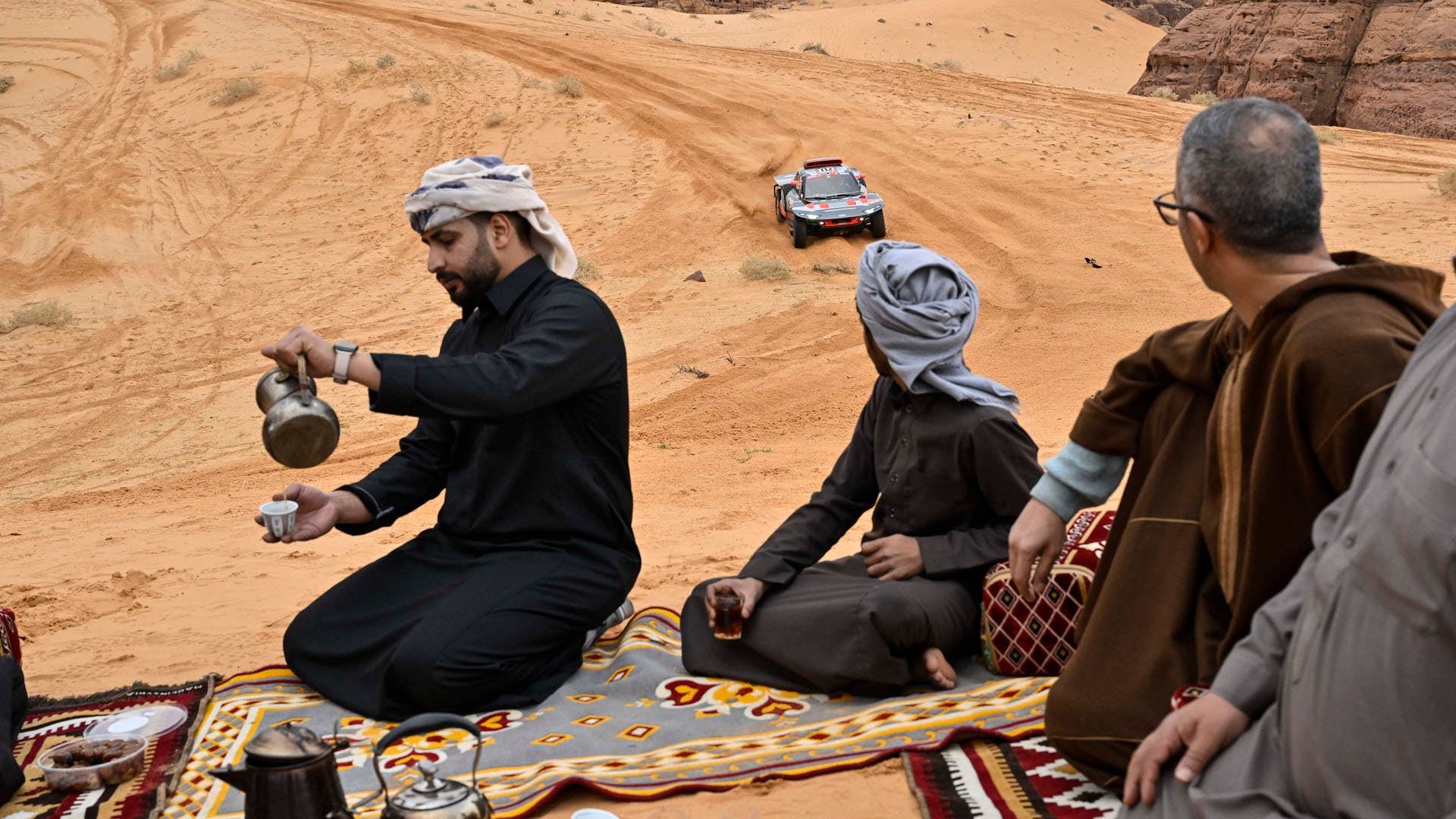 211 EKSTROM Mattias (swe), BERGVIST Emil (swe), Team Audi Sport, Audi RS Q e-tron E2, Auto, action during the Stage 3 of the Dakar 2023 between Al-'Ula and Haïl, on January 3rd, 2023 in Haïl, Saudi Arabia - Photo Gigi Soldano / DPPI