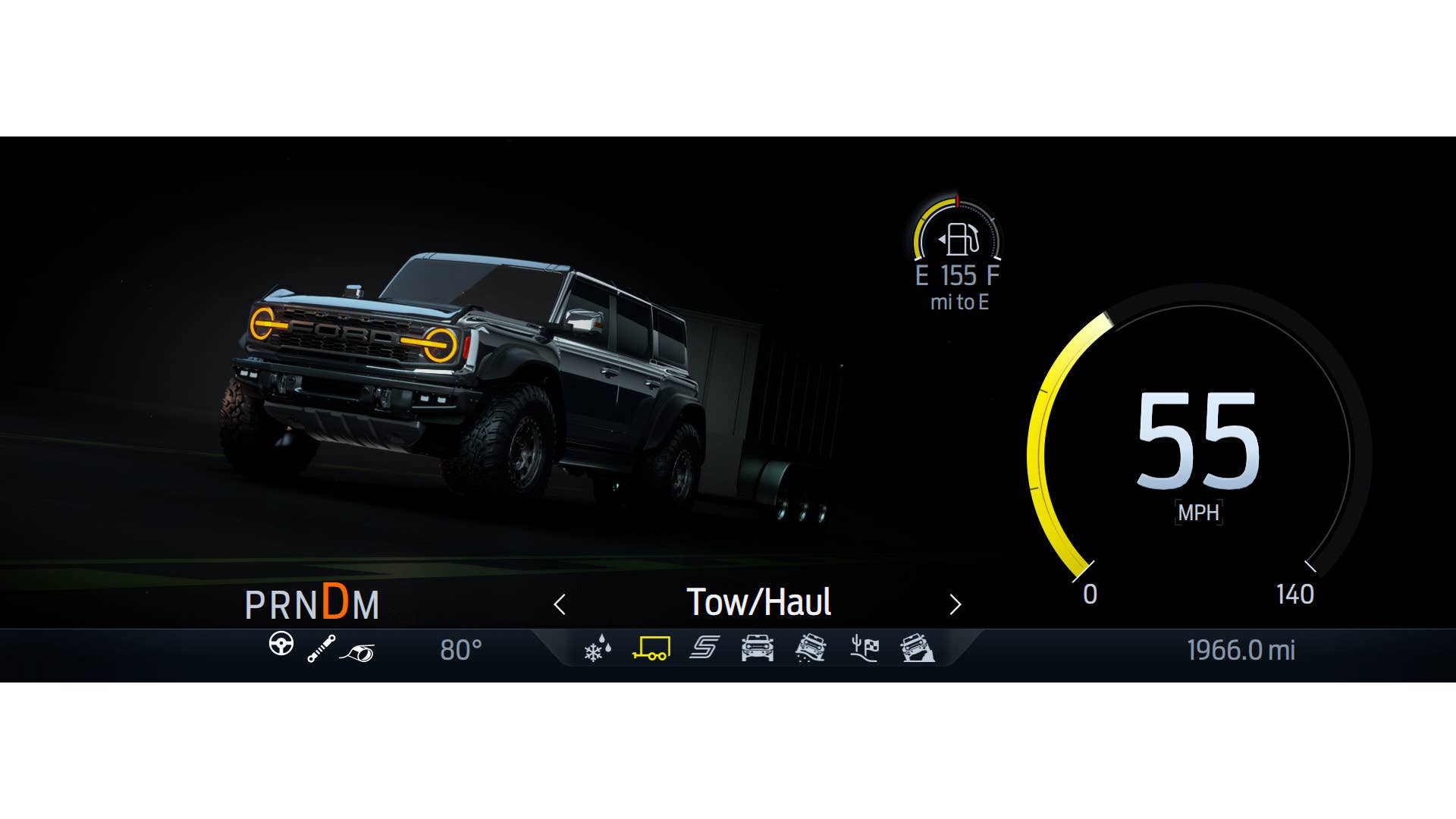 2023 Ford Bronco Raptor's new digital gauge cluster detailed - Autoblog