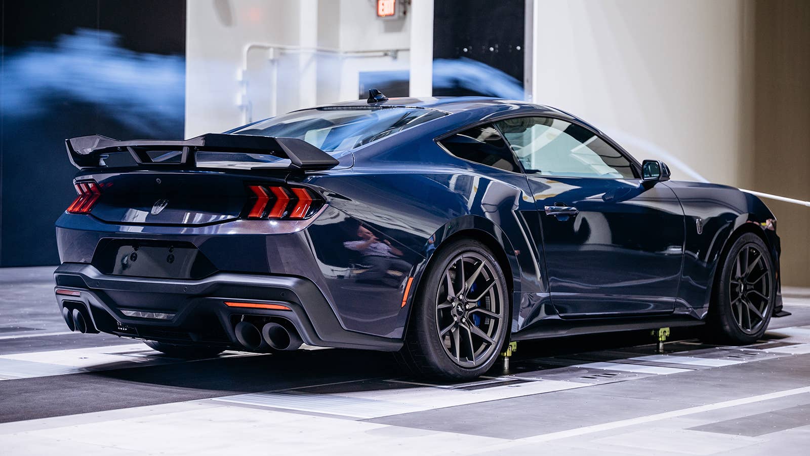 2024 Ford Mustang Dark Horse in the wind tunnel