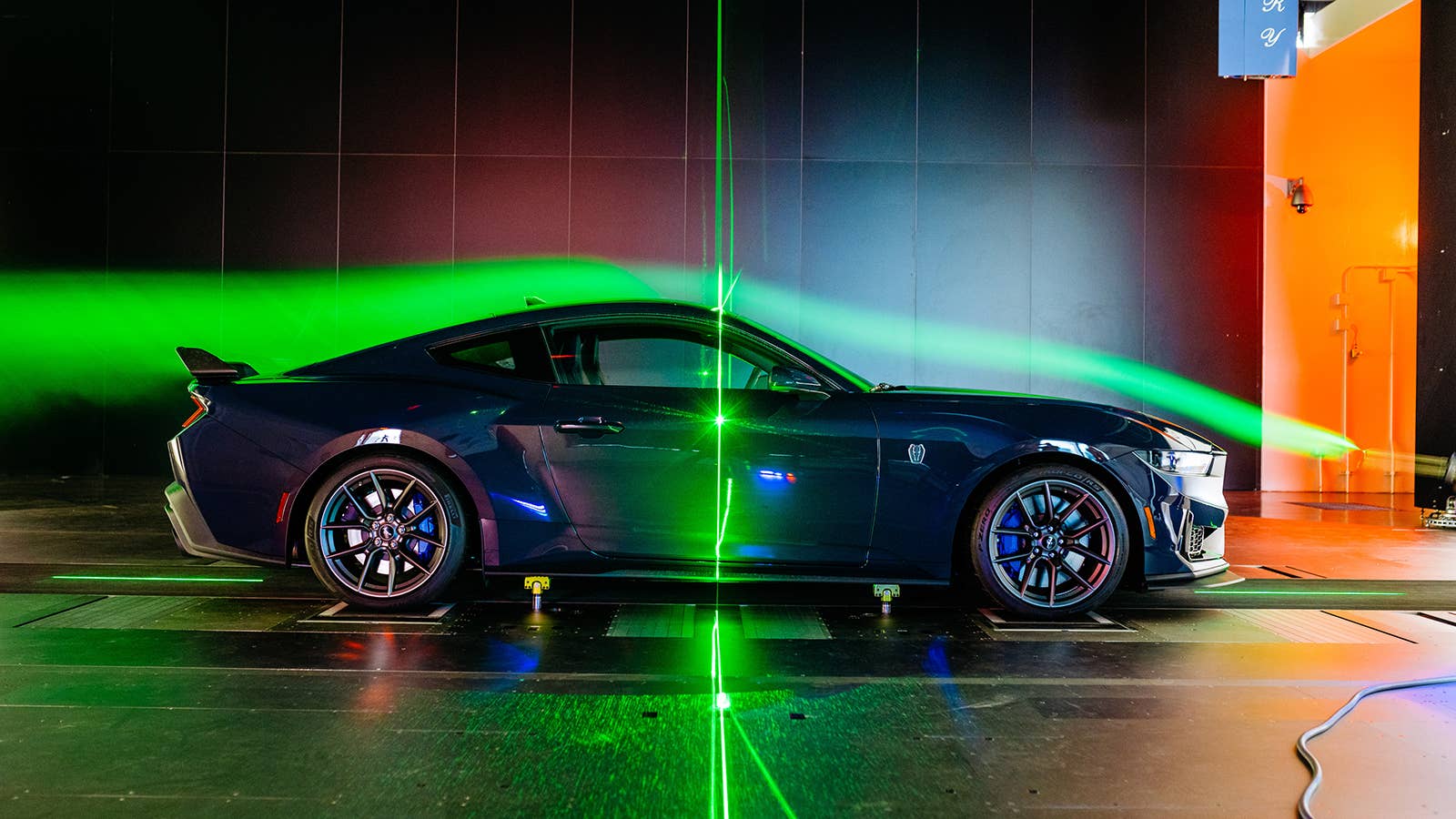 2024 Ford Mustang Dark Horse in the wind tunnel