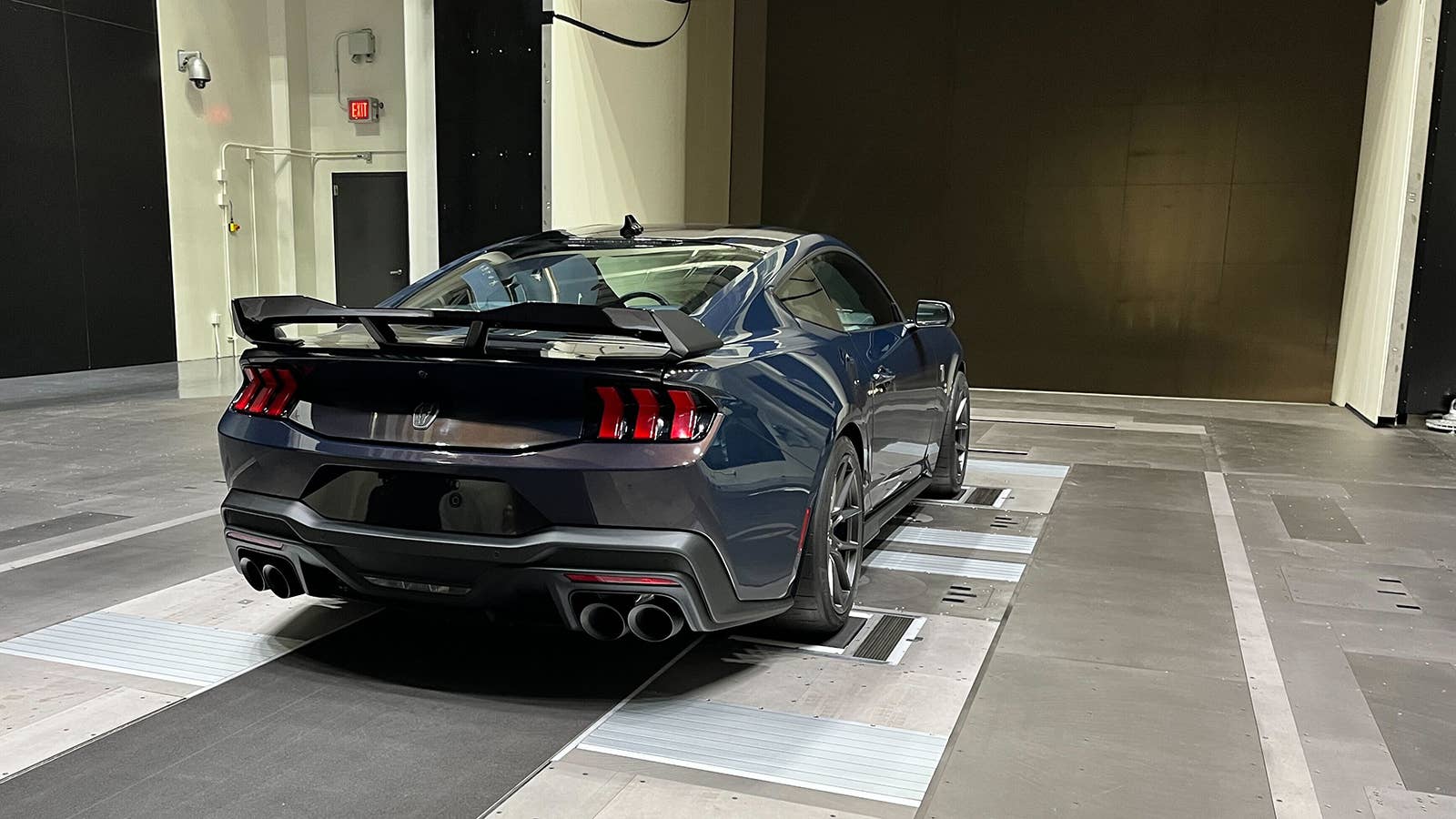 2024 Ford Mustang Dark Horse in the wind tunnel