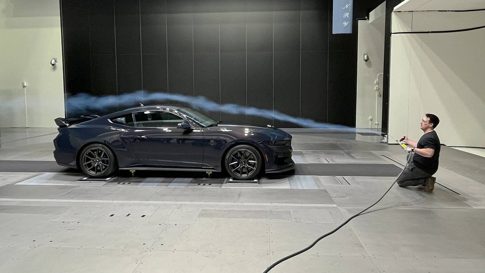 2024 Ford Mustang Dark Horse in the wind tunnel