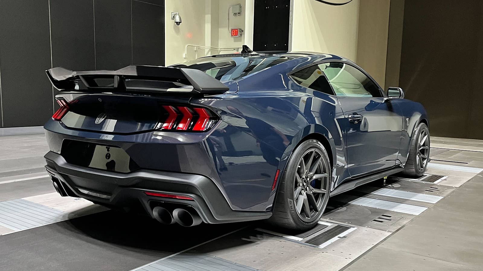 2024 Ford Mustang Dark Horse in the wind tunnel