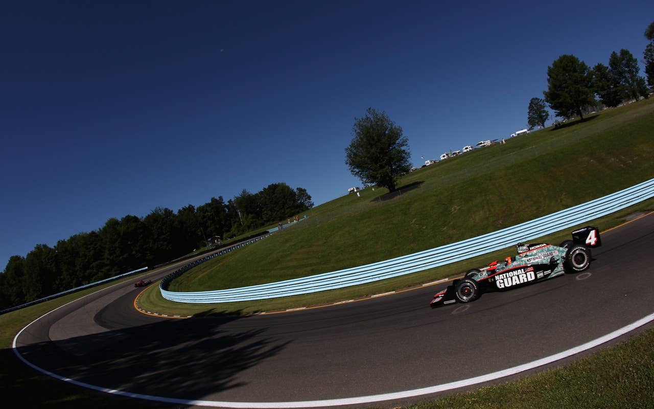 during practice and qualifying for the IZOD IndyCar Series Camping World Grand Prix at the Glen at Watkins Glen International on July 3, 2010 in Watkins Glen, New York.