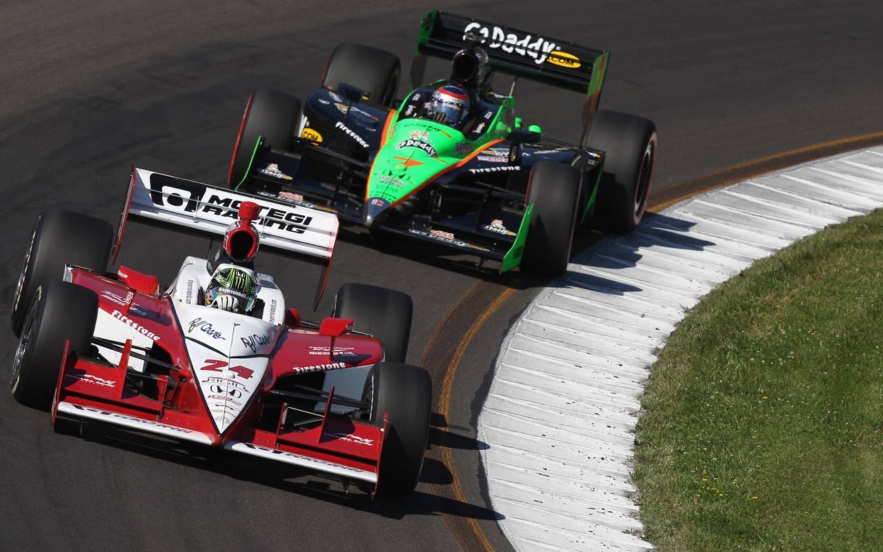 during the IZOD IndyCar Series Camping World Grand Prix at the Glen at Watkins Glen International on July 4, 2010 in Watkins Glen, New York.