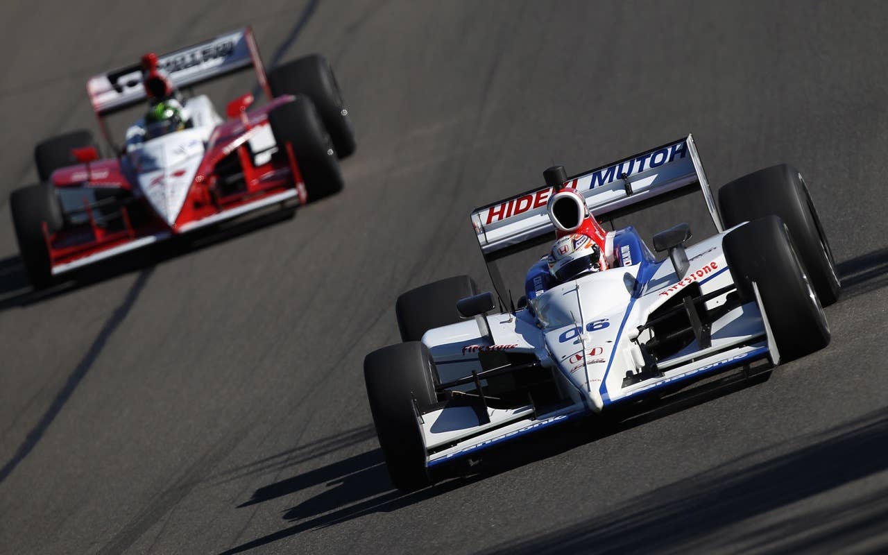 during practice and qualifying for the IZOD IndyCar Series Camping World Grand Prix at the Glen at Watkins Glen International on July 3, 2010 in Watkins Glen, New York.