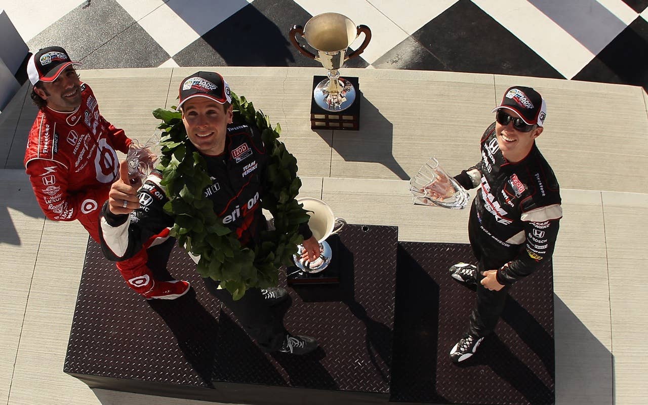 during the IZOD IndyCar Series Camping World Grand Prix at the Glen at Watkins Glen International on July 4, 2010 in Watkins Glen, New York.
