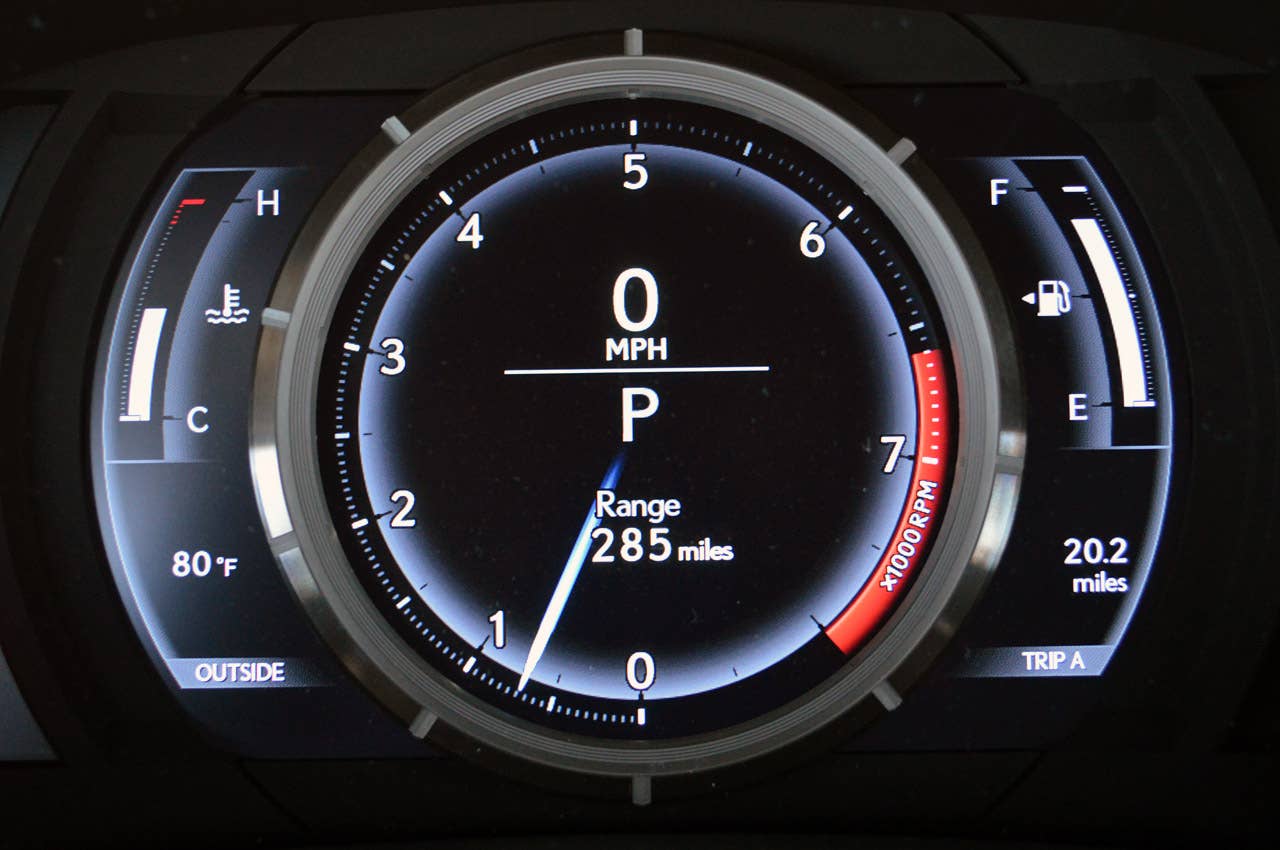 2014 Lexus IS350 F-Sport gauges