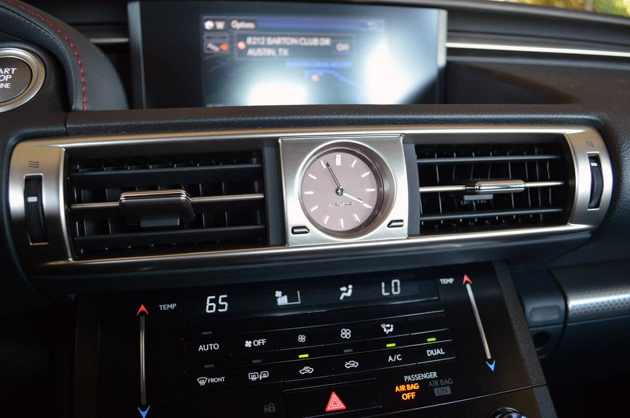 2014 Lexus IS350 F-Sport dash clock