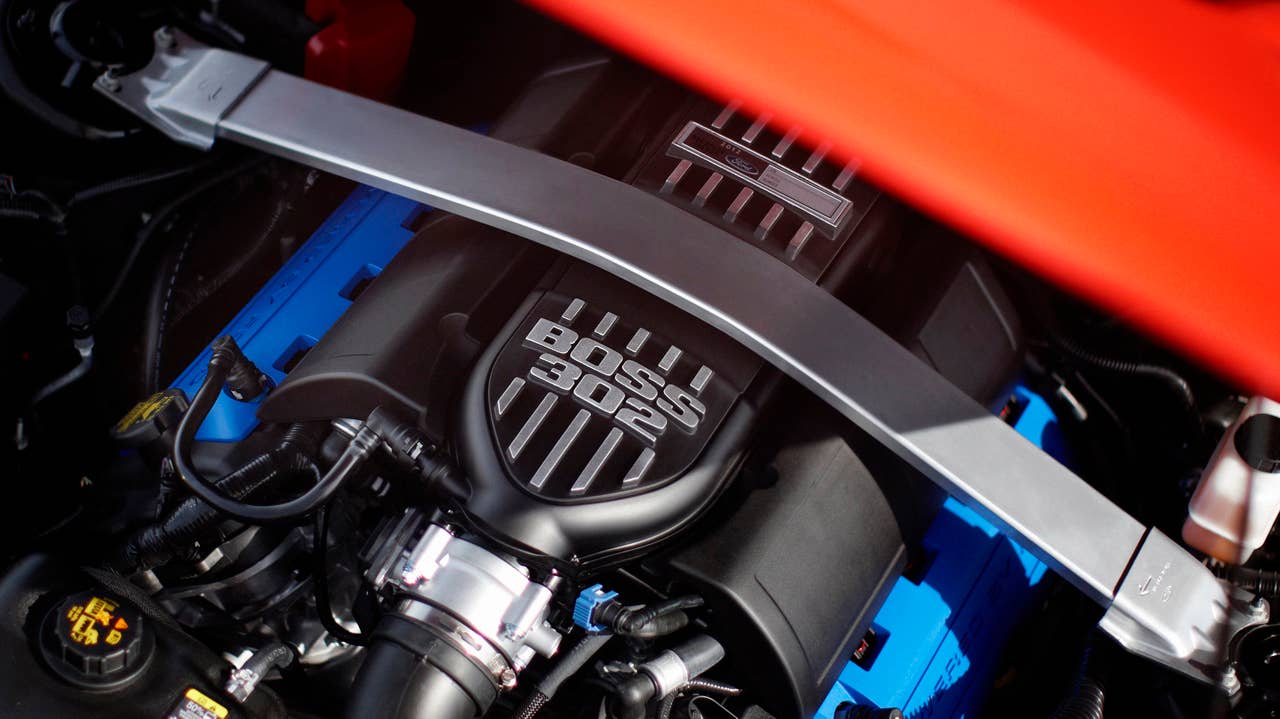 2012 Ford Mustang Boss 302: The high-performance 2012 Mustang Boss 302 features a high-revving 440-hp version of the company's all-new 5.0-liter V8. (08/13/2010)