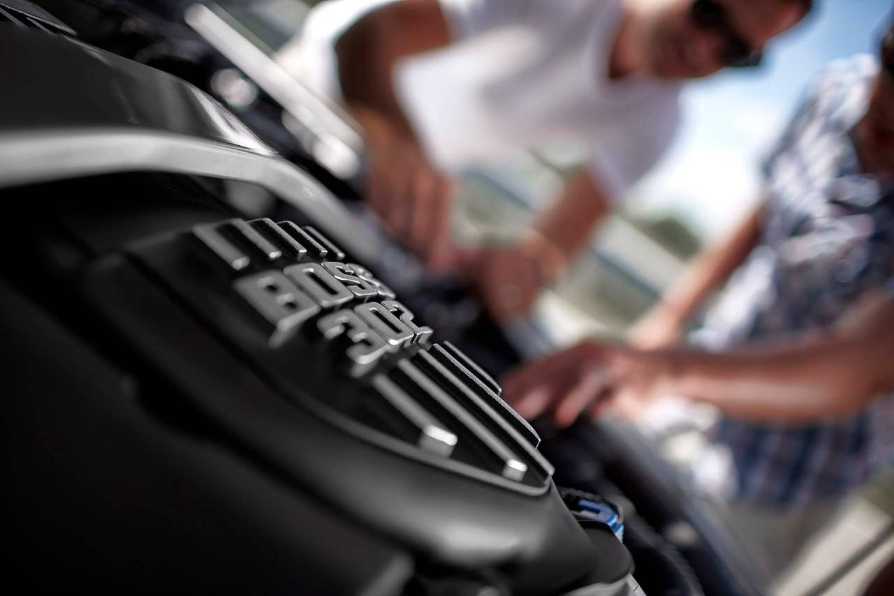 2012 Ford Mustang Boss 302: The high-performance 2012 Mustang Boss 302 features a high-revving 440-hp version of the company's all-new 5.0-liter V8. (08/13/2010)