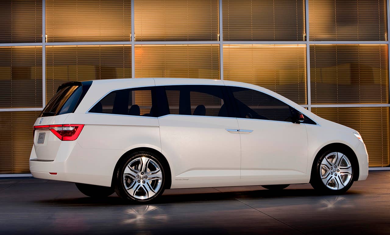 The Honda Odyssey Concept suggests the future styling direction for the upcoming, completely redesigned 2011 Honda Odyssey. The concept vehicle made its debut at the 2010 Chicago Auto Show on February 10, 2010.