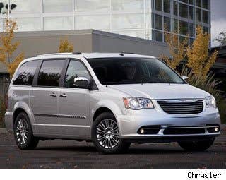 MSRP: $29,995 - $39,995 Invoice: $28,735 - $37,935 Fuel Economy: 17 mpg City, 25 mpg Highway Don't expect any earth-shattering changes to this already successful model. A new version is coming out in 2014, so for now, the changes are minor. Mostly the changes will be in the entertainment package. Chrysler is offering a Blu-Ray DVD system for rear passengers, which features two screens and a HDMI port so kids can plug in their high-definition video games and play while on the road. And anyone purchasing an in-car DVD system will get a higher definition screen compared with last year's models. We still love the stow-n-go second row seats that fold away into the floor for maximum versatility. This makes the Chrysler a superlative choice not only for families but for empty nesters who buy minivans (yes, there are many) to ferry grand-kids, and also to use for carrying stuff like bikes, Home Depot purchases, etc. Research the Chrysler Town & Country Chrysler Town & Country Photos & Information Chrysler Town & Country Best Deals Chrysler Town & Country Local Dealer Price Quote