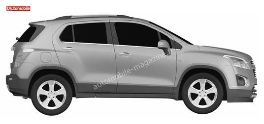 Chevrolet CUV patent drawings side