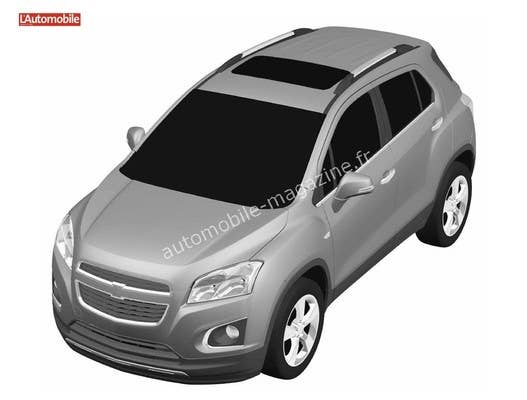 Chevrolet CUV patent drawings front 3/4