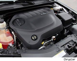 One of the available engines for the reworked 200 is the new 3.6-liter Pentastar V6. This optional engine and the carryover 2.4-liter inline four-cylinder base engine both send power to the front wheels via a modern six-speed automatic. Power for the V6 is 283 horsepower and 260 pound-feet of torque with fuel economy of 19 miles per gallon in the city and 29 mpg on the highway. The 2.4-liter produces 173 ponies and 166 lb-ft twist, but somehow manages to deliverinferior fuel economy compared to the V6 at 18/29 mpg. Research the Chrysler 200 Convertible Chrysler 200 Convertible Photos & Information Chrysler 200 Convertible Best Deals Chrysler 200 Convertible Local Dealer Price Quote