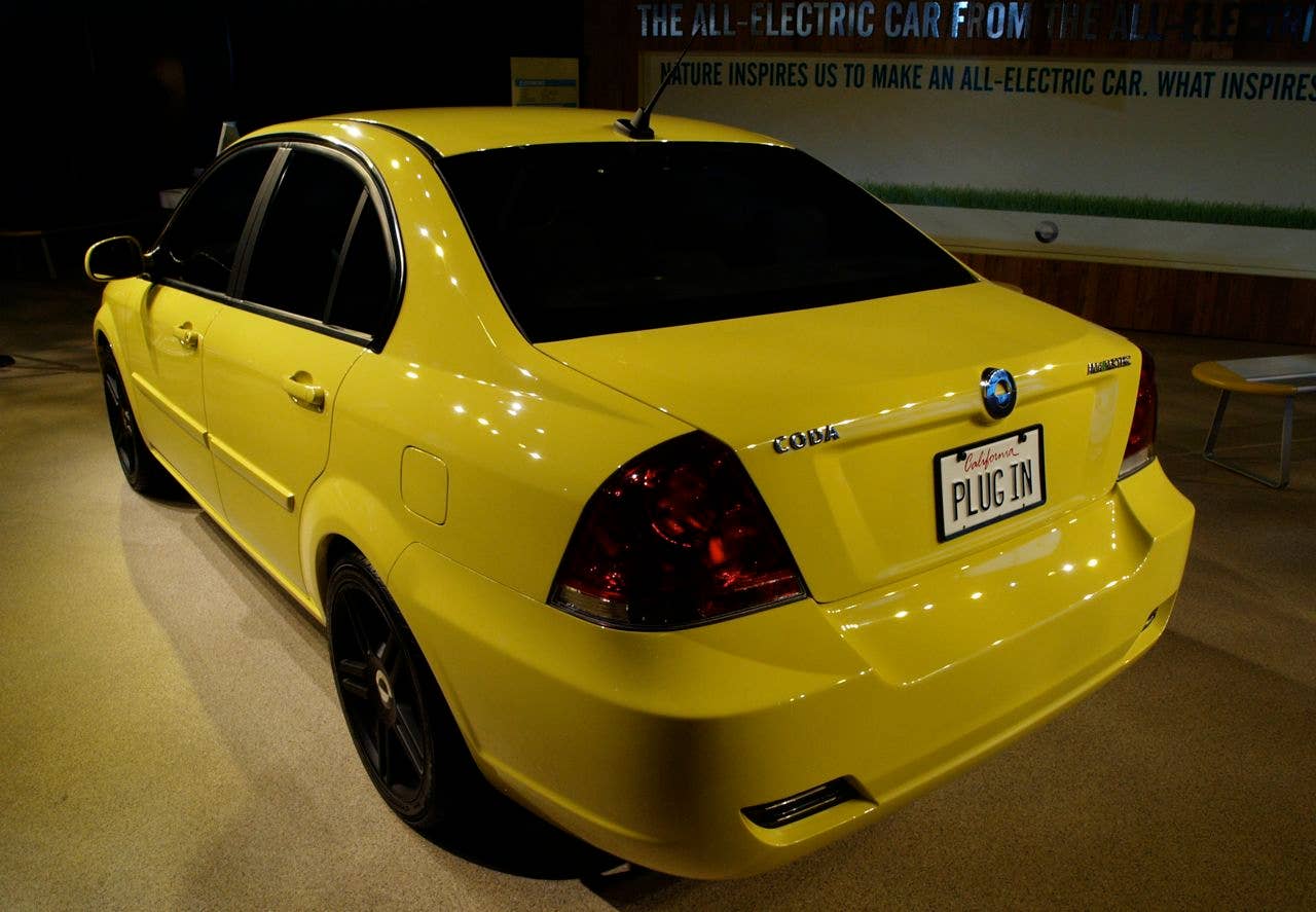coda sedan at the 2010 la auto show
