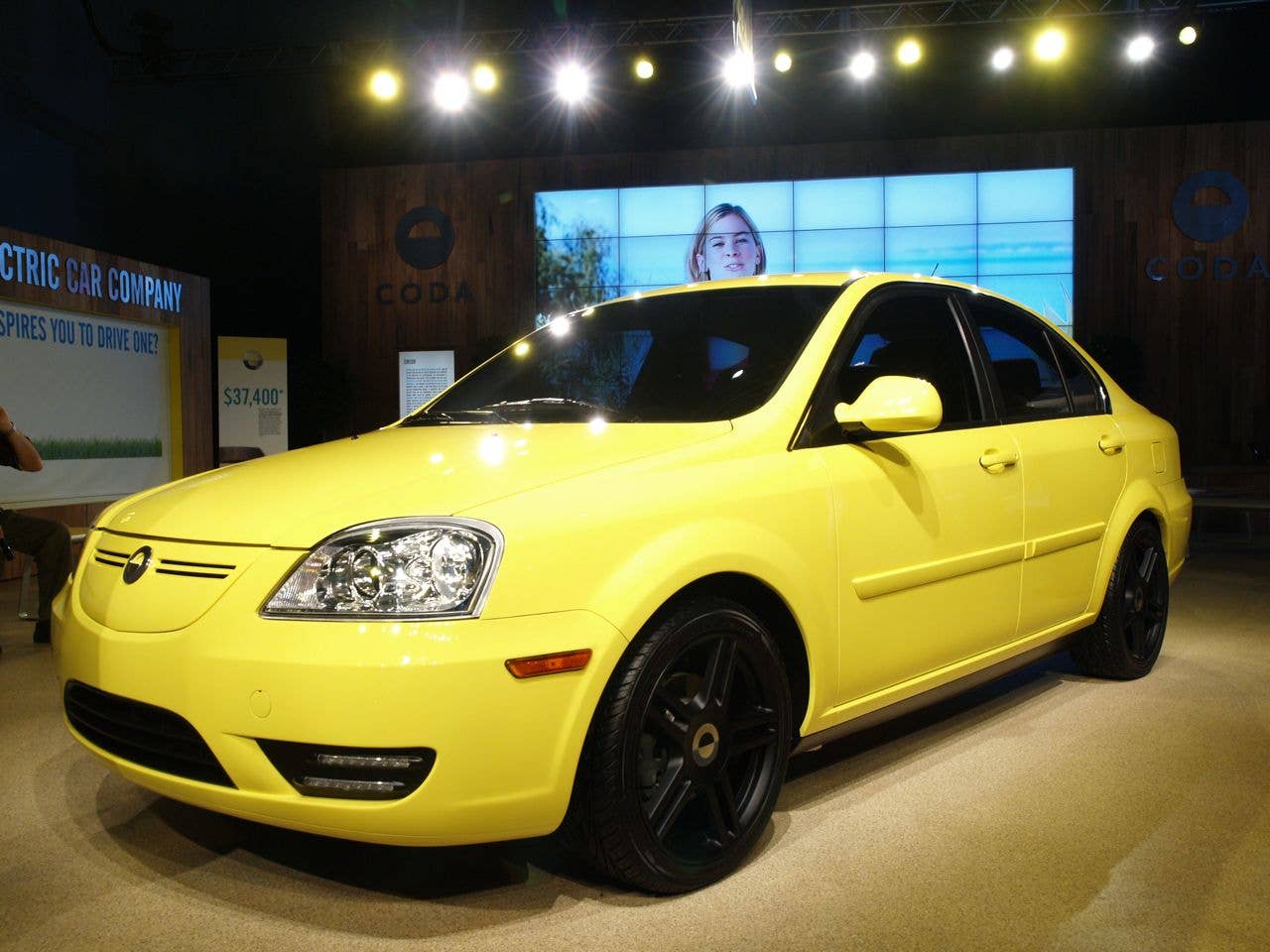 coda sedan at the 2010 la auto show