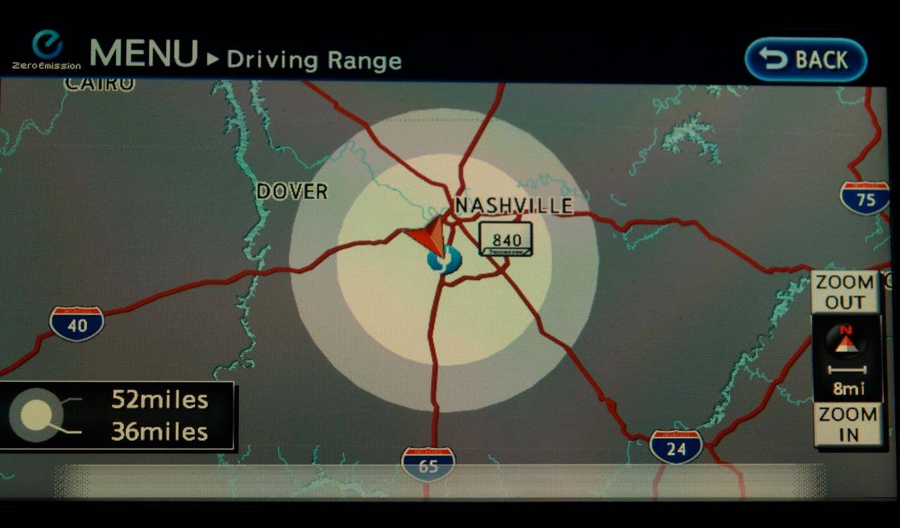 Nissan Leaf info screen