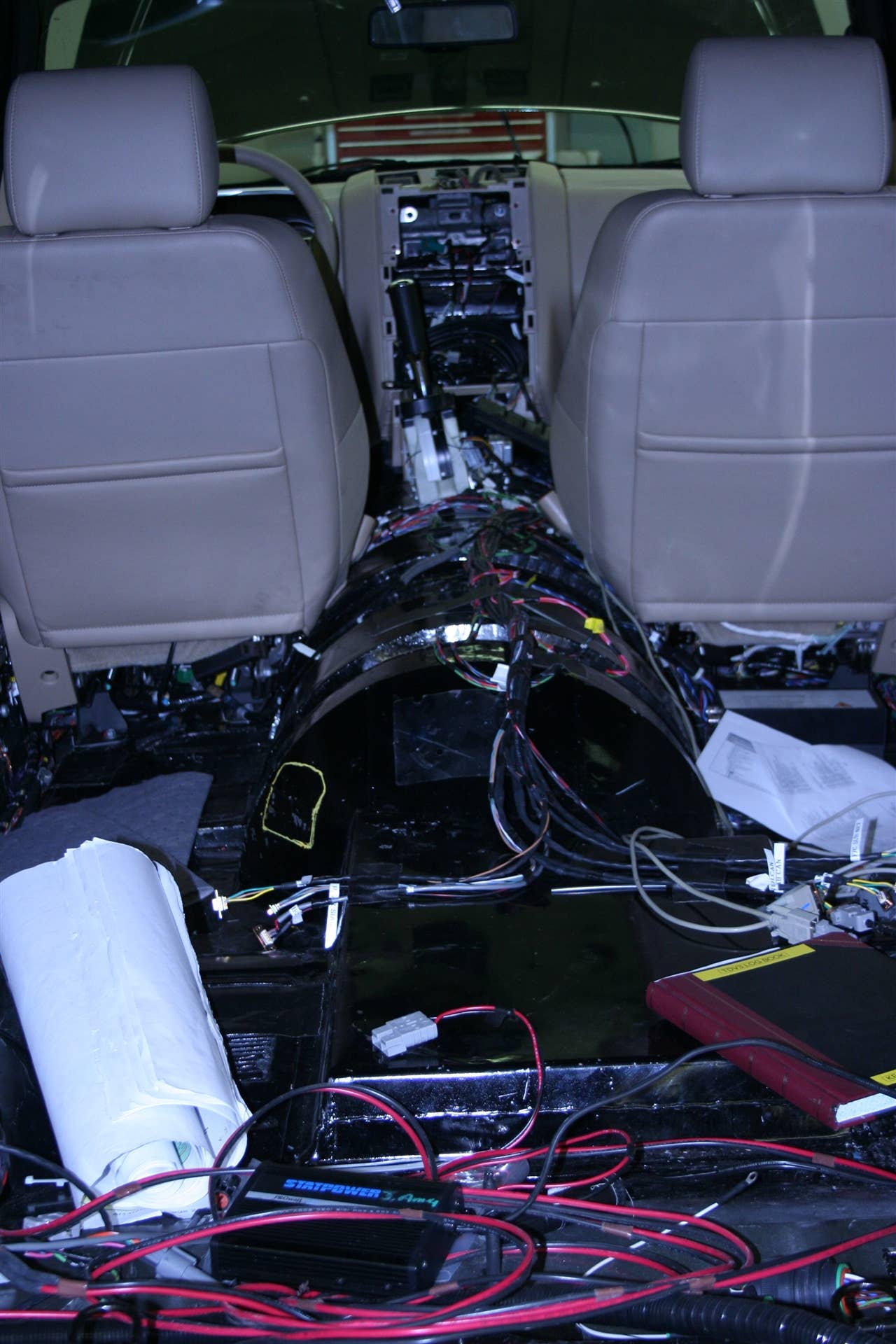 the interior of the fuel cell Explorer engineering mule