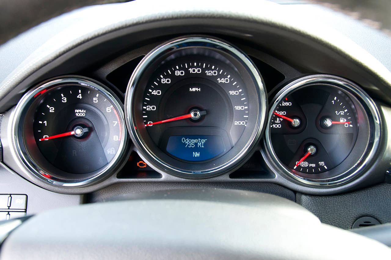 2011 Cadillac CTS-V Wagon gauges