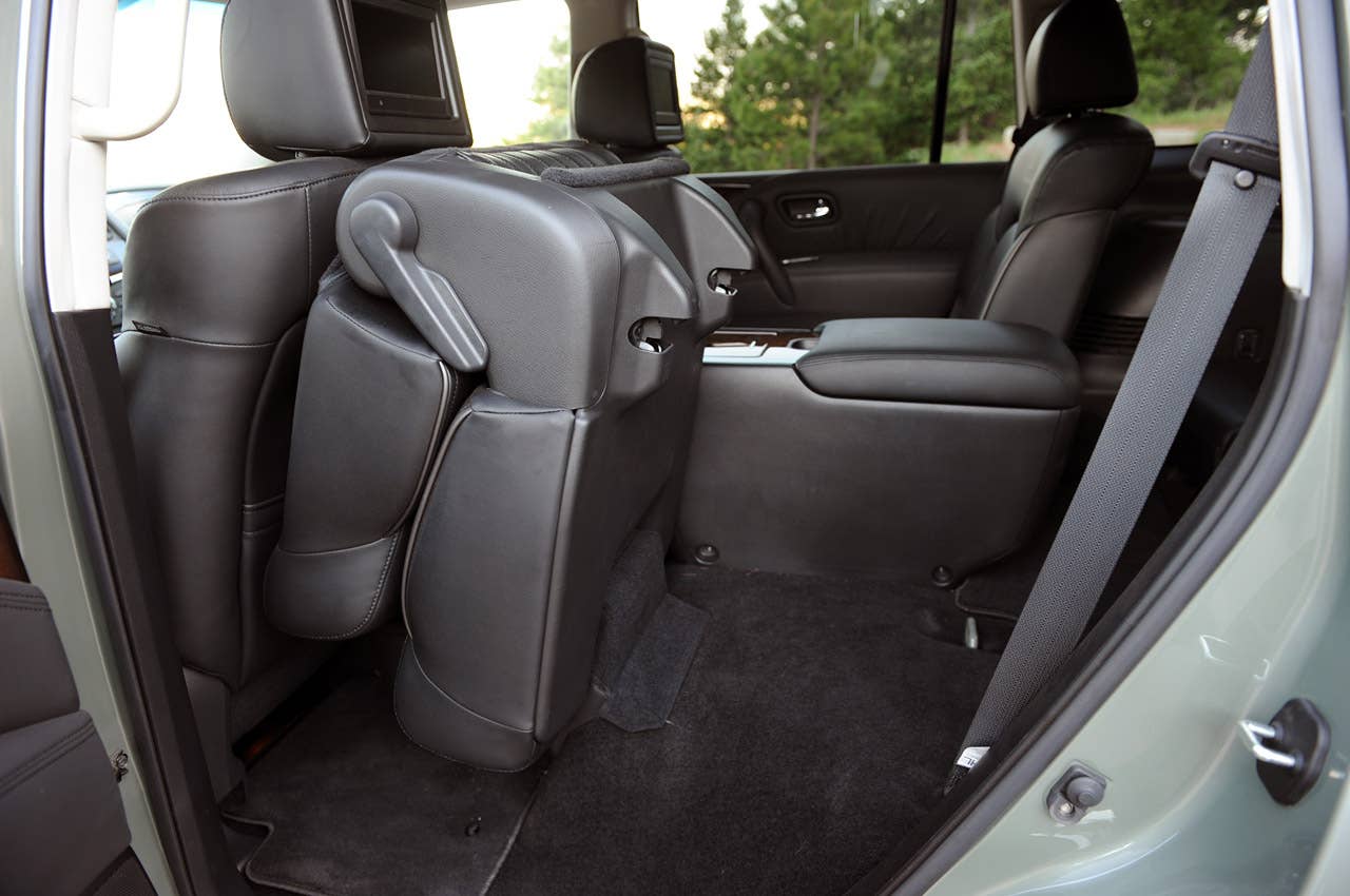 2012 Infiniti QX56 folded rear seat