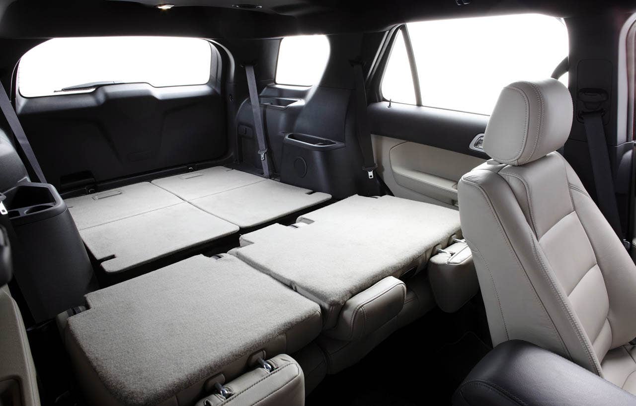2011 Ford Explorer: Folding Explorer second- and third-row seats gives 80.7 cubic feet of cargo space. (07/26/2010)