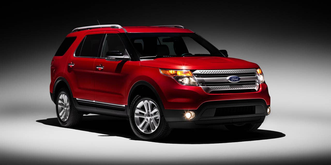 2011 Ford Explorer: The Explorer XLT features a satin silver finish grille. (07/26/2010)