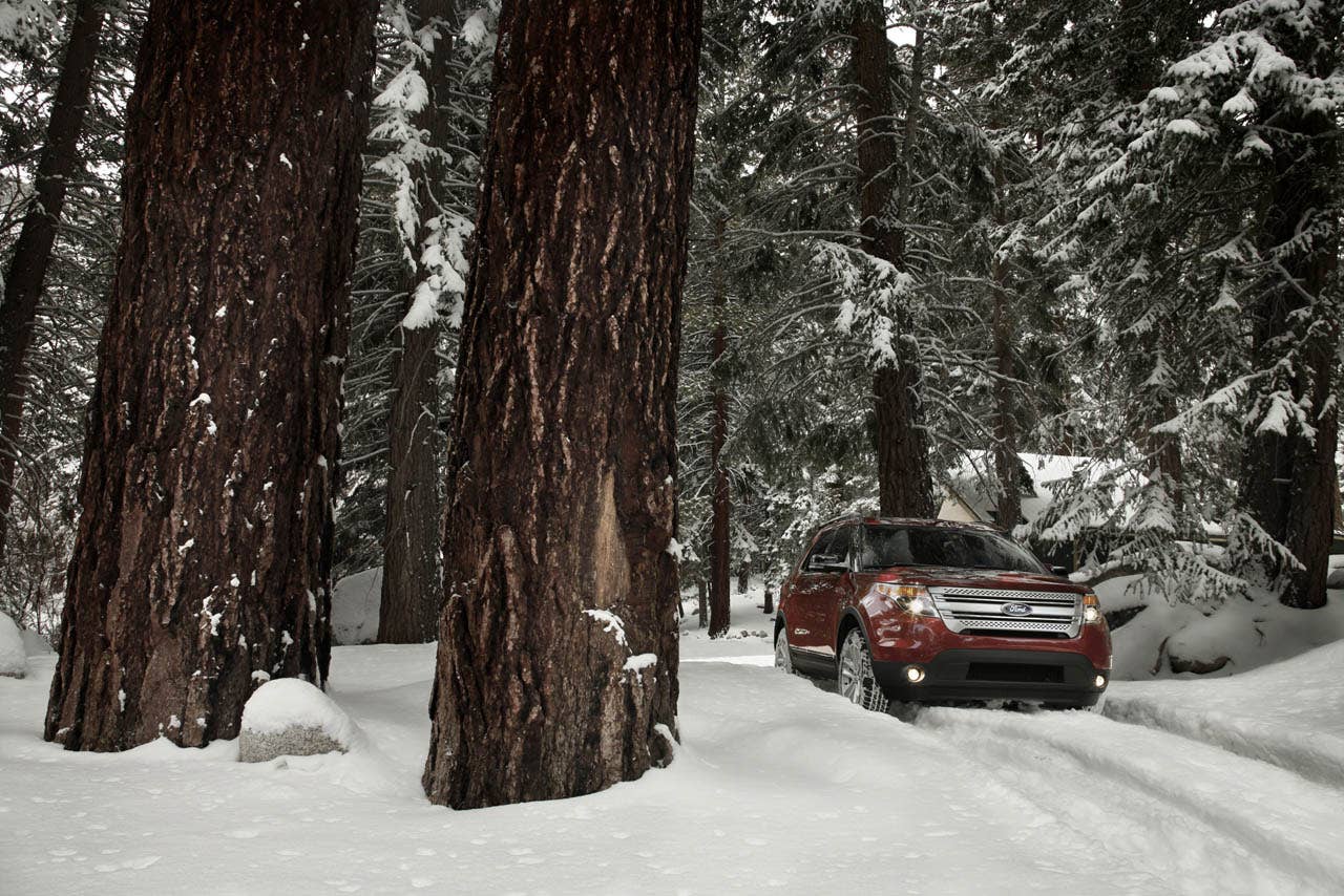 2011 Ford Explorer: Set the terrain management control knob to the snow setting and powertrain behavior is adjusted to increase traction and prevent wheel spin.  (07/26/2010)