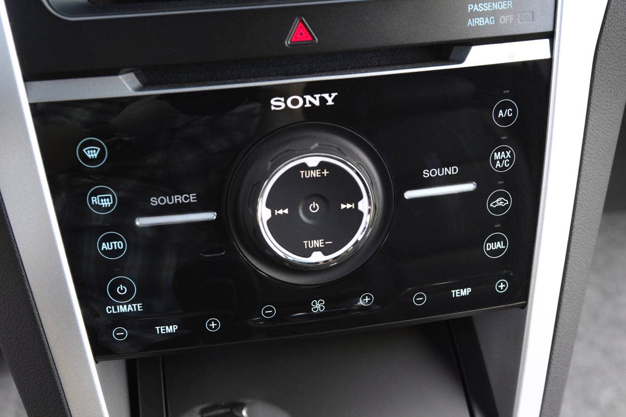 2011 Ford Explorer: Optional on XLT models, a Sony branded audio system with HD Radio and 12 speakers in standard on Limited series vehicles. (07/26/2010)