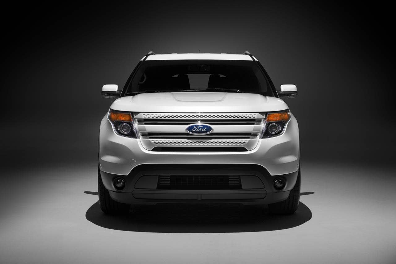 2011 Ford Explorer: The all new Explorer features a weight-saving aluminum hood. (07/26/2010)