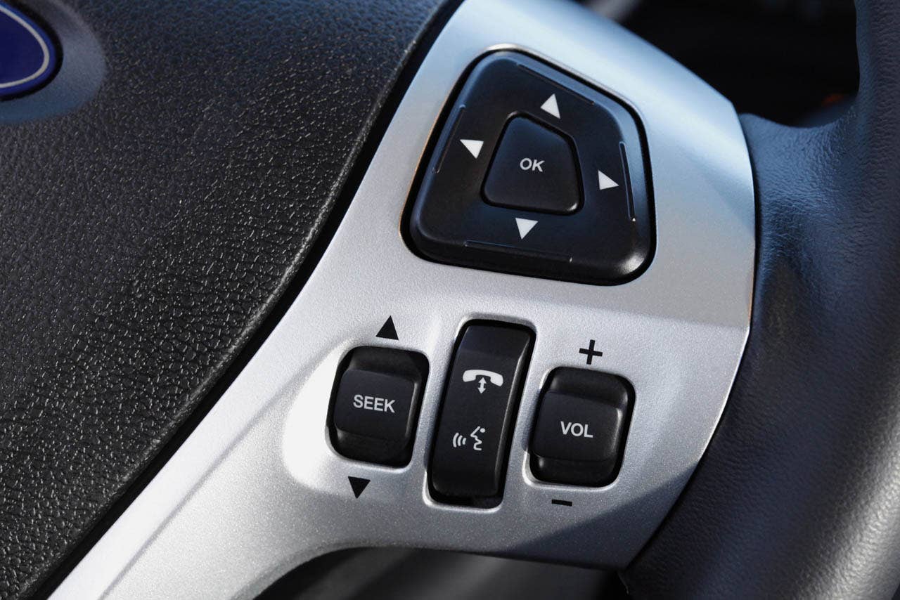 2011 Ford Explorer: Supplemental steering wheel-mounted controls help keep driver attention focused on driving. (07/26/2010)