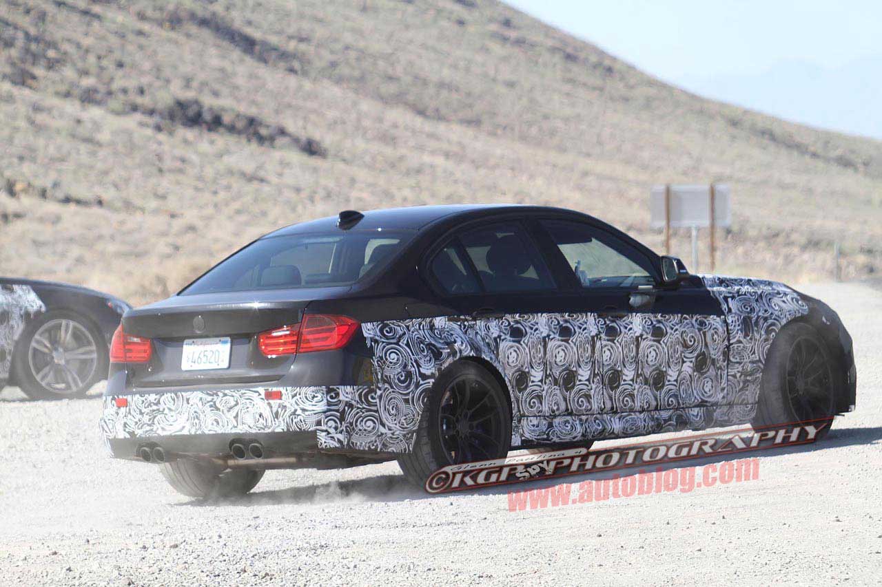 BMW M3 Spy Shots rear 3/4