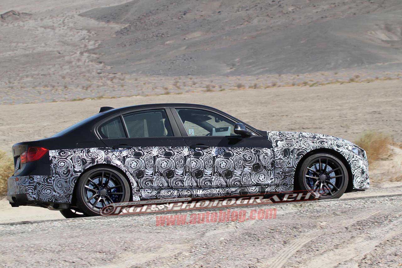BMW M3 Spy Shots side