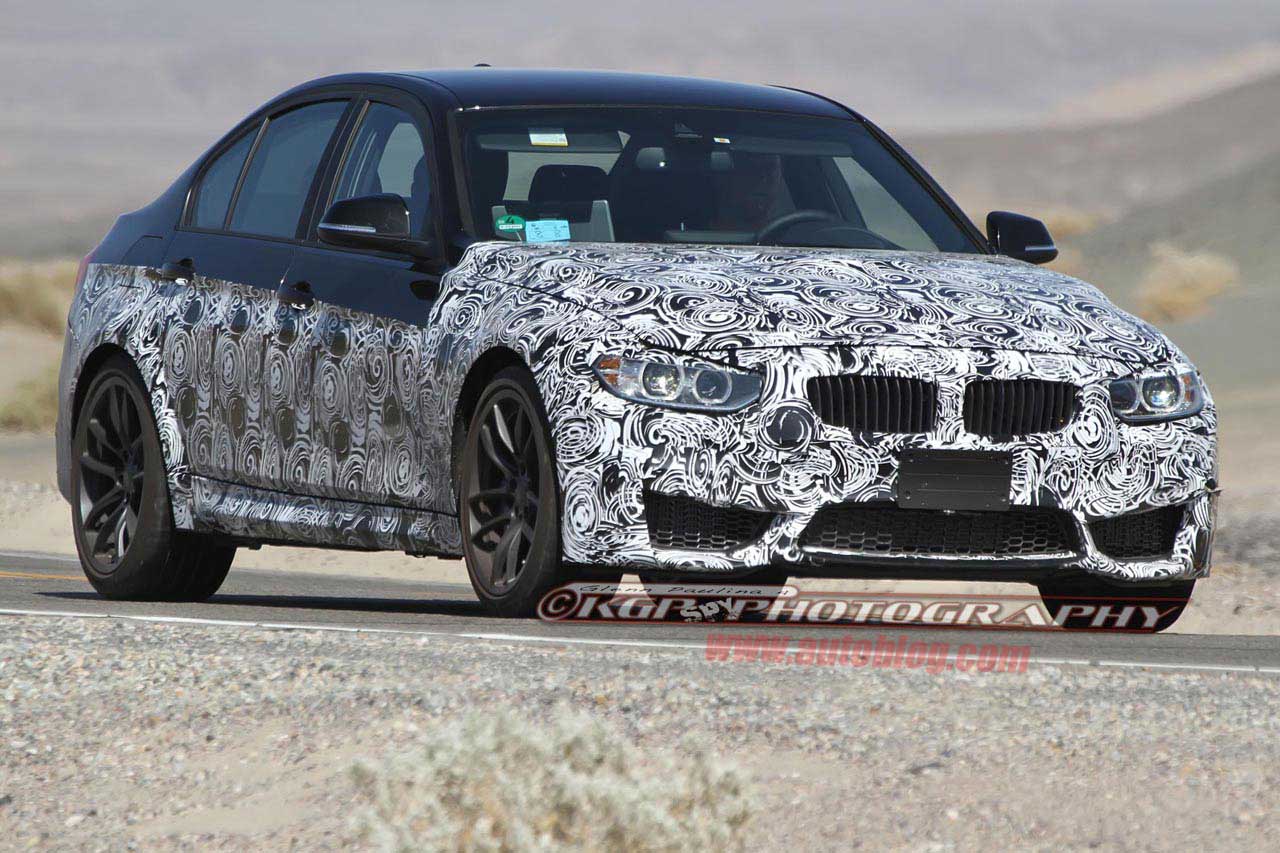 BMW M3 Spy Shots front 3/4