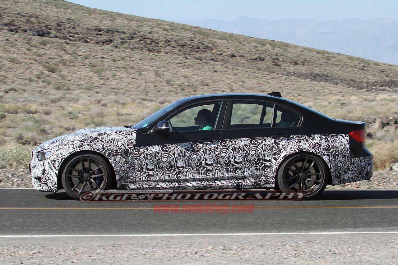 BMW M3 Spy Shots side