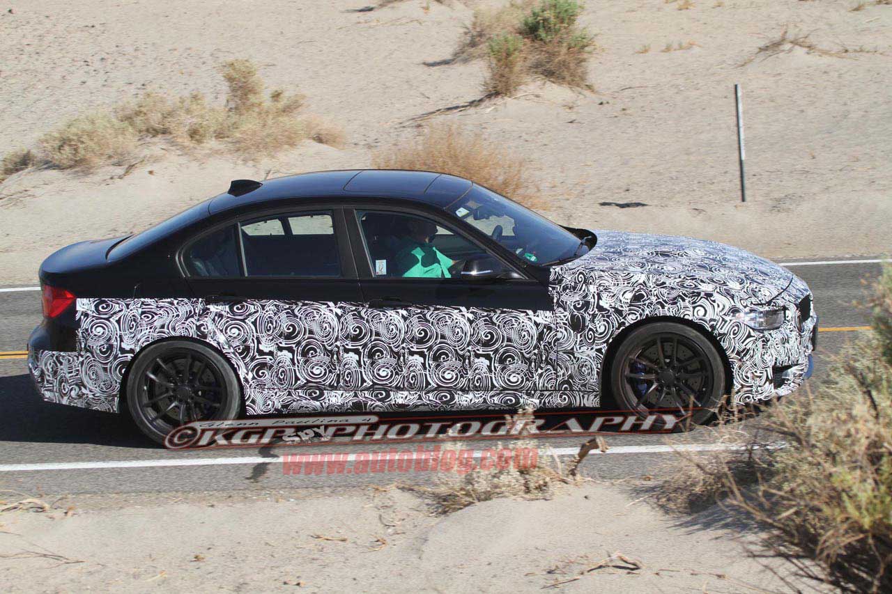 BMW M3 Spy Shots side