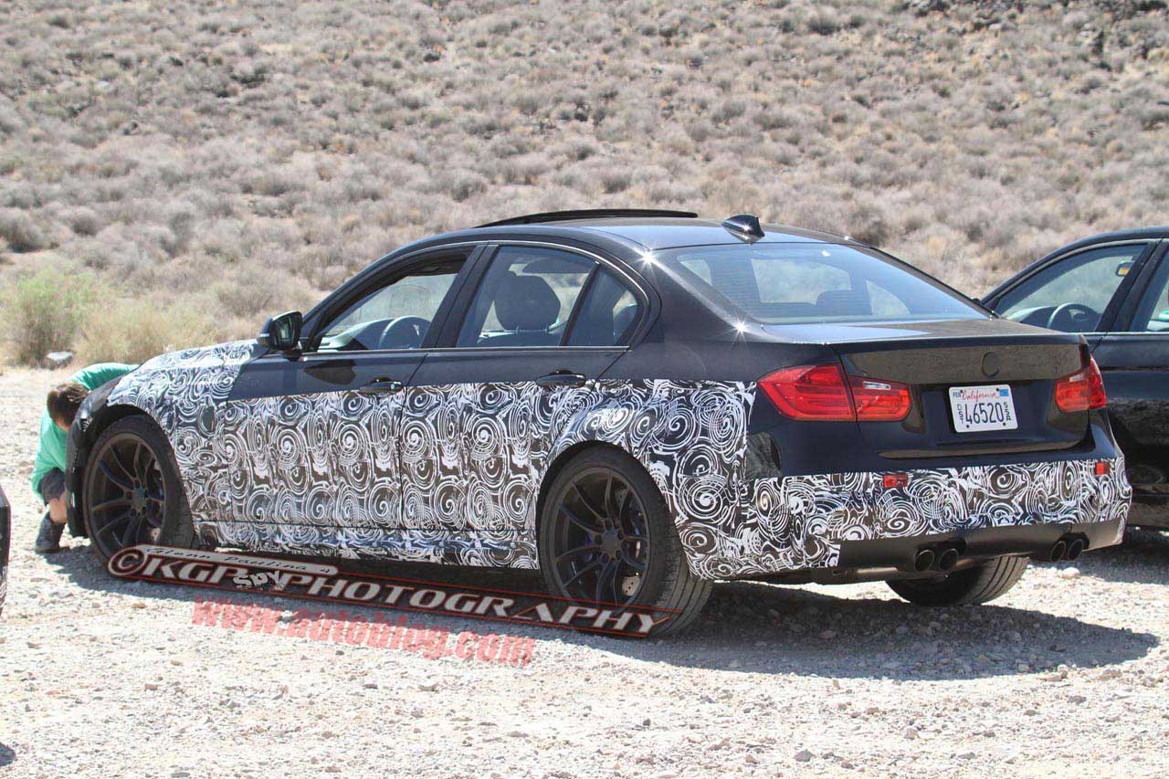 BMW M3 Spy Shots rear 3/4
