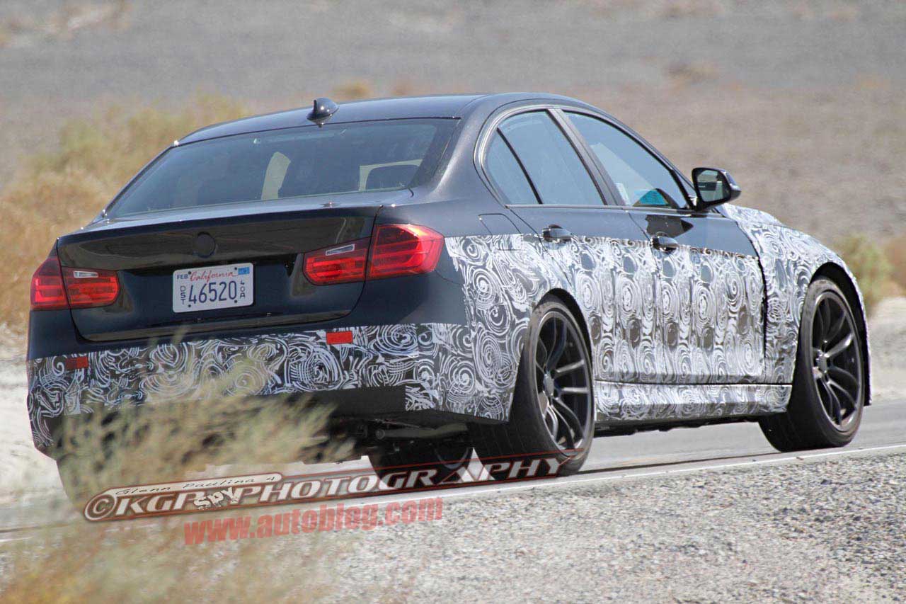 BMW M3 Spy Shots rear 3/4