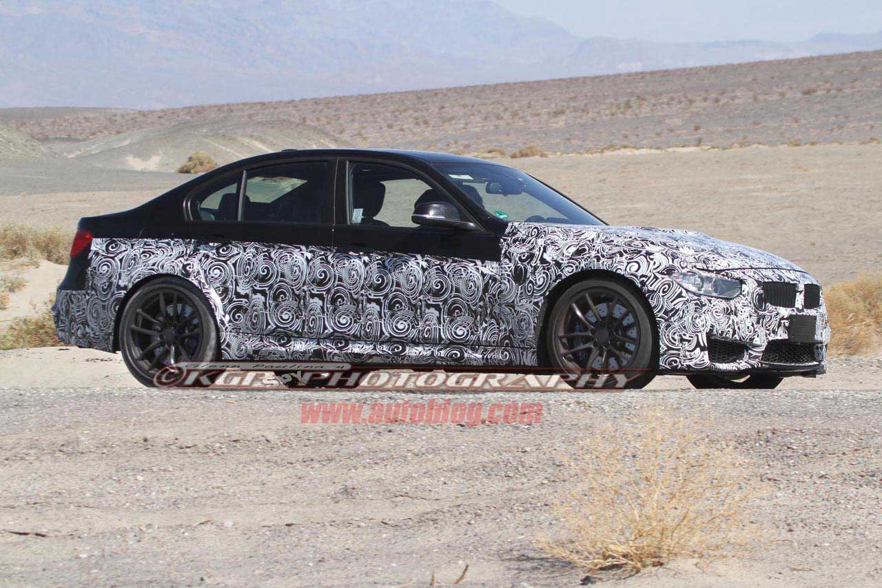 BMW M3 Spy Shots side