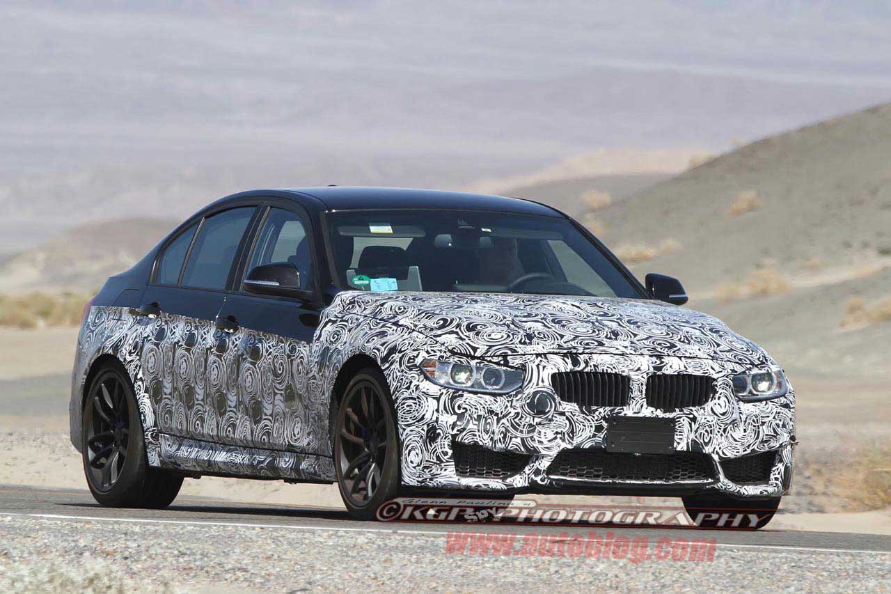BMW M3 Spy Shots front 3/4