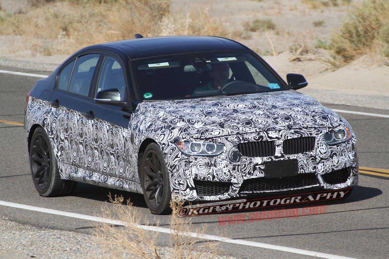 BMW M3 Spy Shots front 3/4