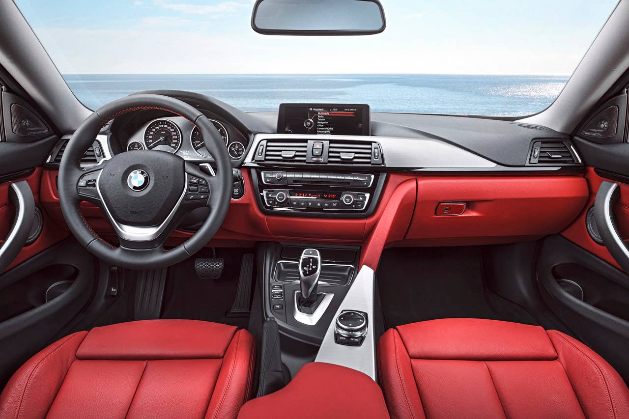 BMW 420d Coup Sport Line, Mineralgrau Metallic, 184PS, 380 Nm, Interieur: Leder Dakota Korallrot mit Akzentnaht Schwarz, Alu Lngsschliff fein, Akzentleiste Schwarz, hochglnzend