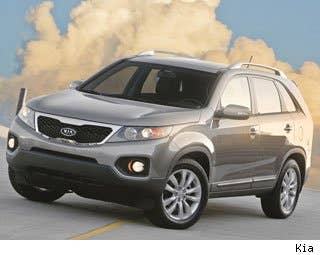 MSRP: $21,250 - $34,850 Invoice: $20,530 - $32,720 Fuel Economy: 20 mpg City, 27 mpg Highway  Average Discount Off Of MSRP (2012 Model): 8.40% Average Discount Off Of MSRP (2013 Model): 7.52%  TheSorento is Kia's entry into the cross-over utility vehicle (CUV) segment. The Sorento features unibody construction and a streamlined, modern appearance.  The Sorento is available in front-wheel drive (FWD) or four-wheel drive (4x4) in five or seven-seat configurations. A 175-hp 2.4-liter four-cylinder, 191-hp direct-injection 2.4-liter four-cylinder or a 276-hp 3.5-liter V6 are the available engine choices.  Research the Kia Sorento Kia Sorento Photos & Information Kia Sorento Best Deals Kia Sorento Local Dealer Price Quote