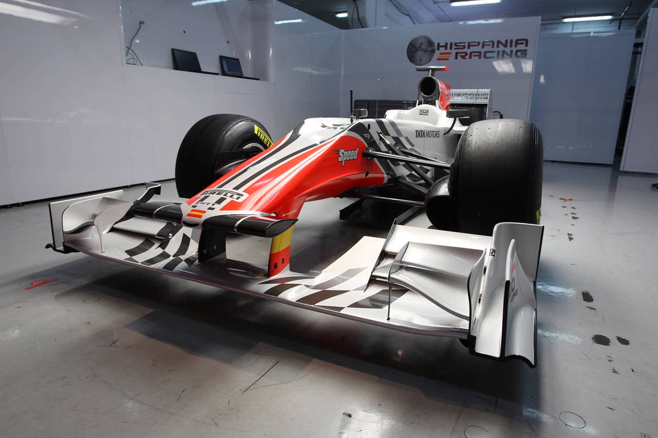 The new Hispania Racing F1 Team (HRT) F111. Formula One Testing, Day 4, Barcelona, Spain, Friday 11 March 2011.