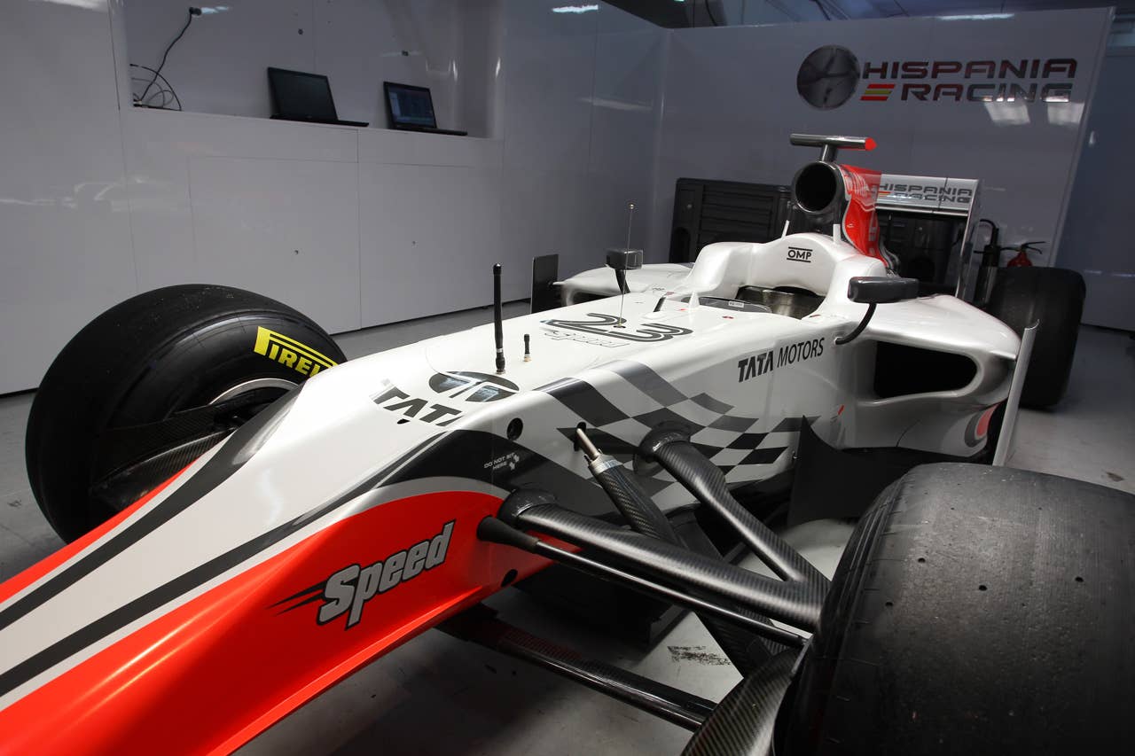 The new Hispania Racing F1 Team (HRT) F111. Formula One Testing, Day 4, Barcelona, Spain, Friday 11 March 2011.