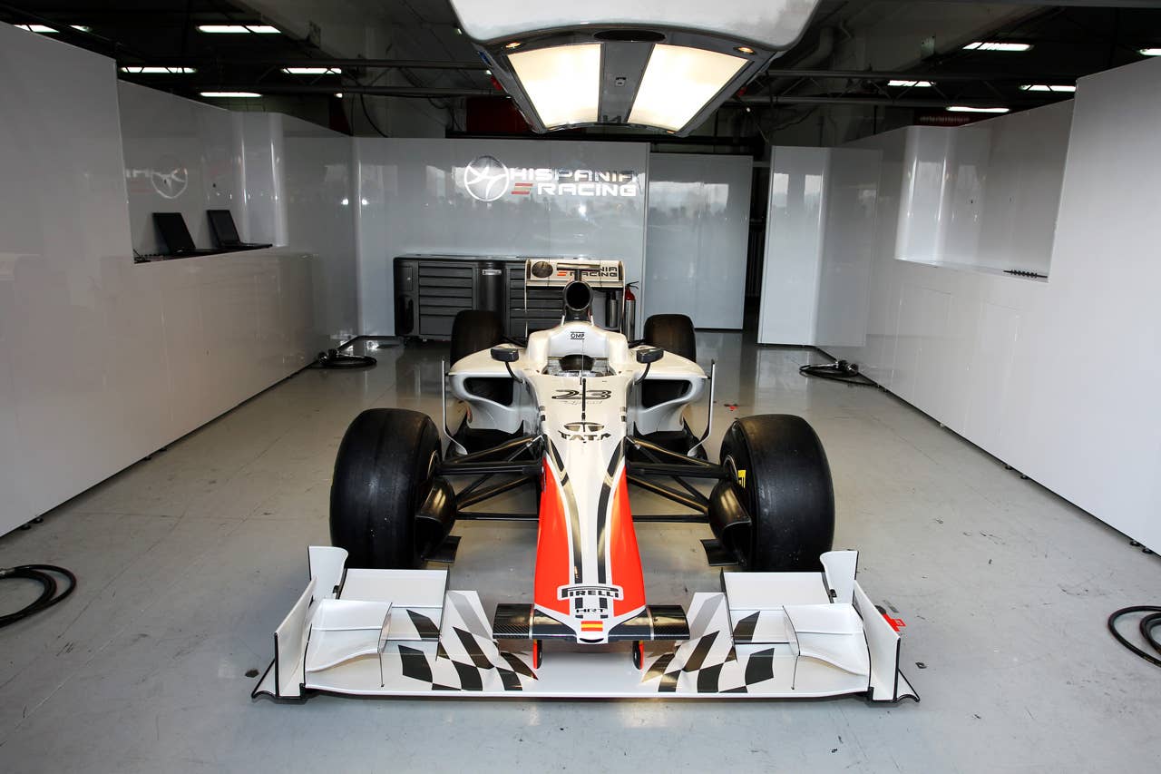 The new Hispania Racing F1 Team (HRT) F111. Formula One Testing, Day 4, Barcelona, Spain, Friday 11 March 2011.