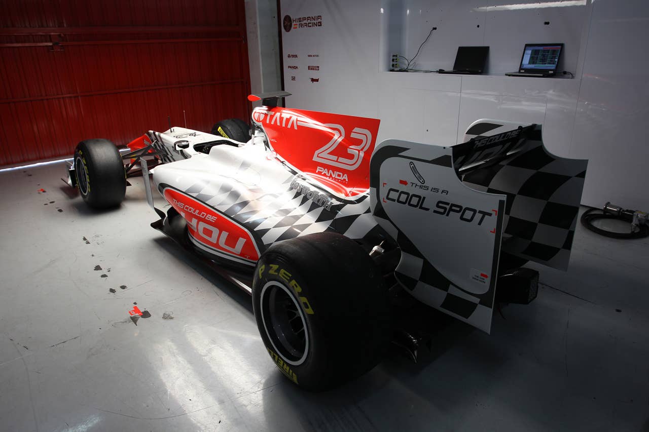 The new Hispania Racing F1 Team (HRT) F111. Formula One Testing, Day 4, Barcelona, Spain, Friday 11 March 2011.