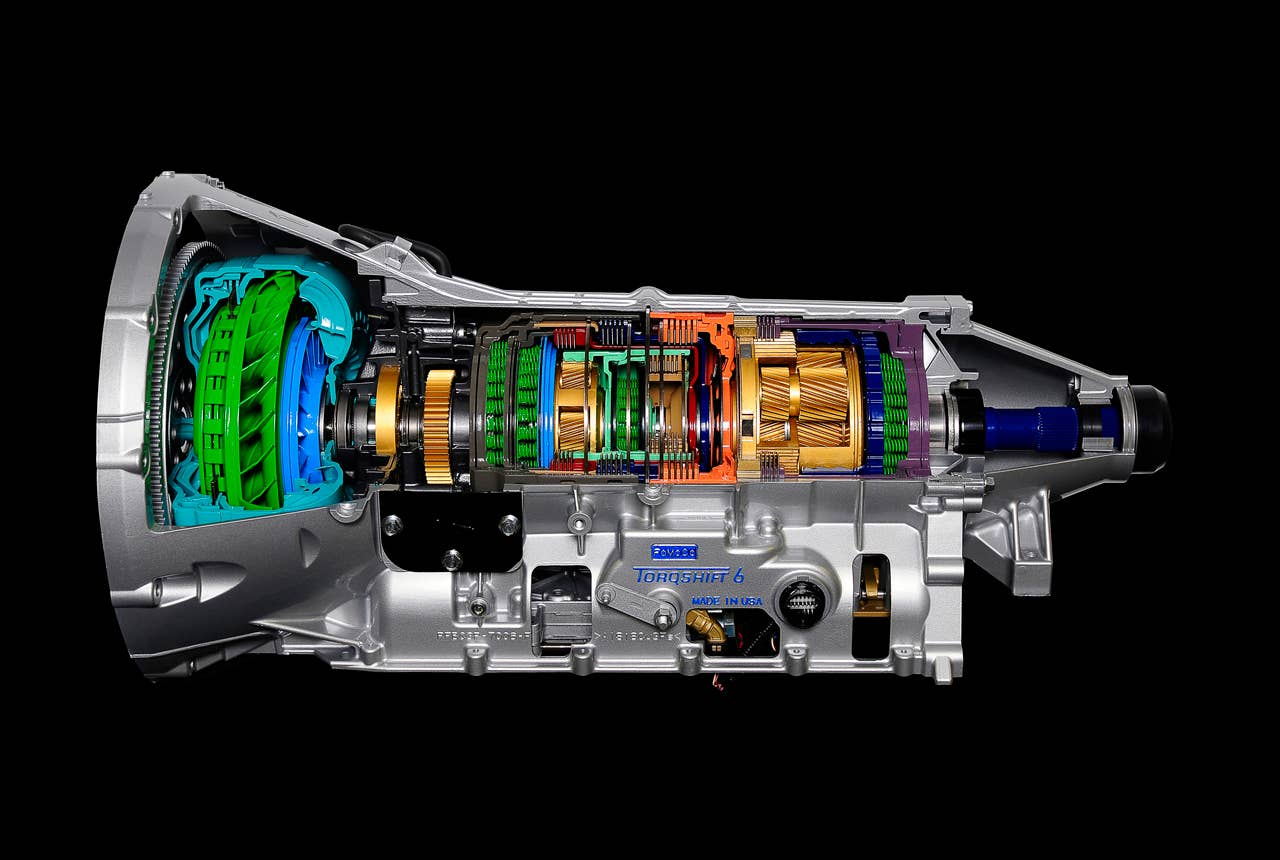 The new 6R140 heavy-duty TorqShift(R) six-speed automatic transmission was developed to manage the significantly improved torque and horsepower produced by the new 6.7-liter Power Stroke V-8 turbocharged diesel for the 2011 Ford Super Duty. (12/08/09)