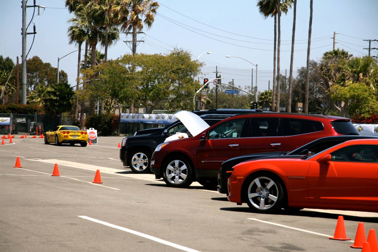 GM Ride and Drive area with Bondurant demonstrators